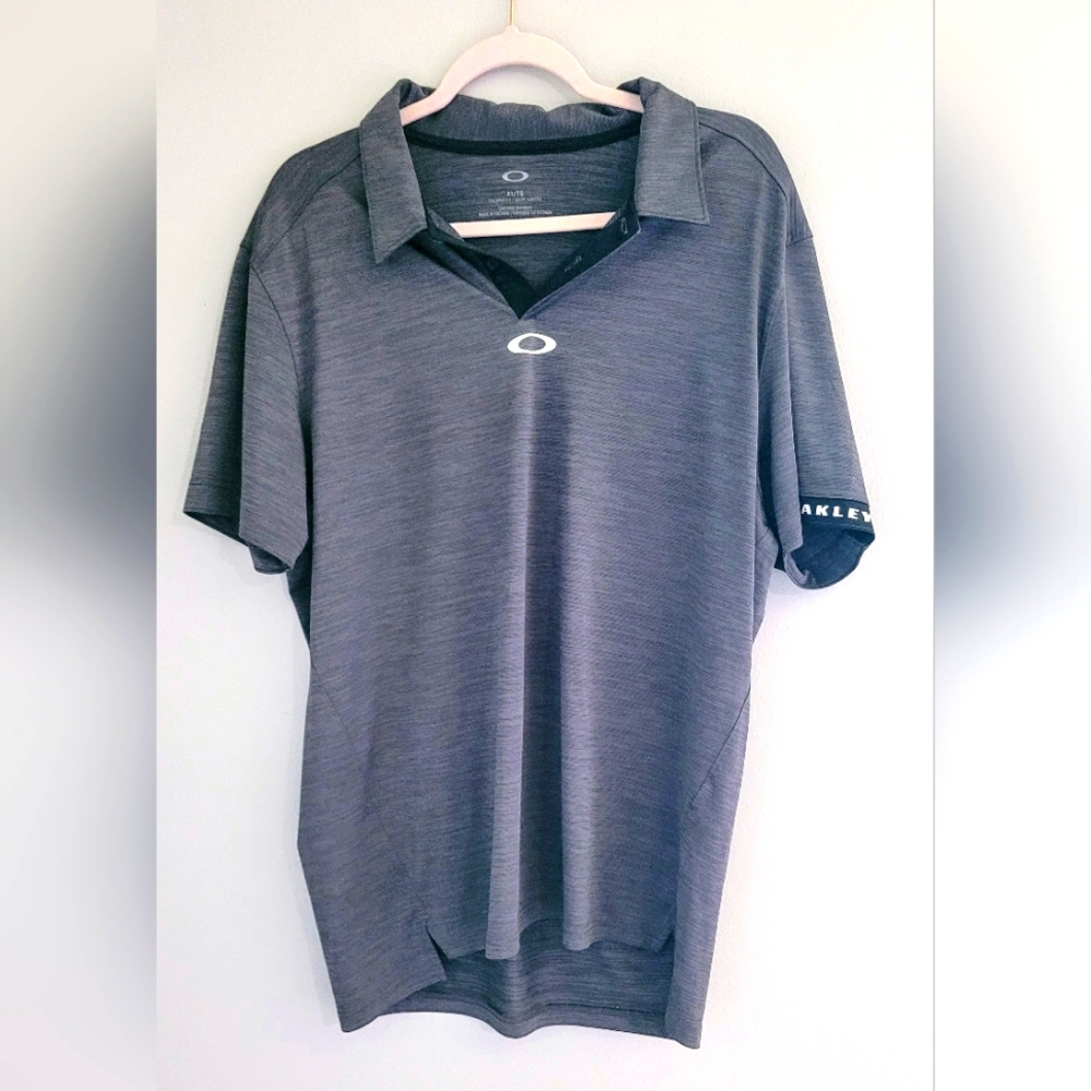 Oakley Gray Performance Polo Shirt Men's XL